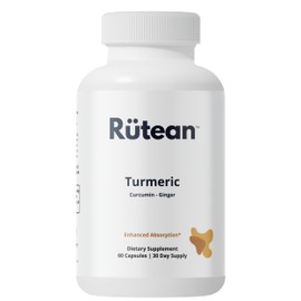 Rütean Turmeric Capsules - High Potency Turmeric Curcumin Capsules with Ginger & Black Pepper - Joint Support - 60 Capsules