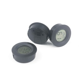 Aoowei Mini Digital Temperature Humidity Monitor with LCD Display,Indoor Outdoor Thermometer and Hygrometer for Humidifiers Dehumidifiers Greenhouse Basement Baby Room Wine Cellar etc Black 3 Pack