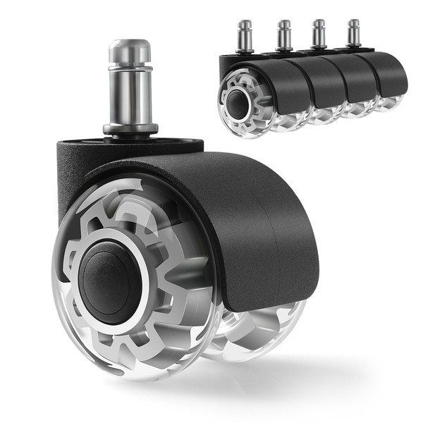 Office Chair Wheels Set of 5 11 x 22 mm,