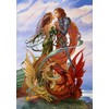 Dragon Handfasting Romantic Fantasy Greeting Card