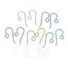 10 Titanium Earring Hooks (Multi-Colour). Allergy Free!