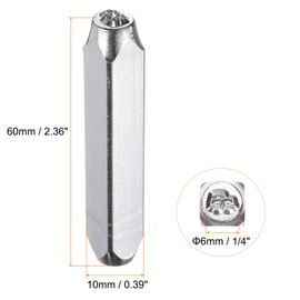 sourcing map 1/4" (6mm) Punch Stamp 40Cr Alloy Steel, Cute Car Pattern Punch Tool Punch Press Tool for Metal Plastic Wood Leather