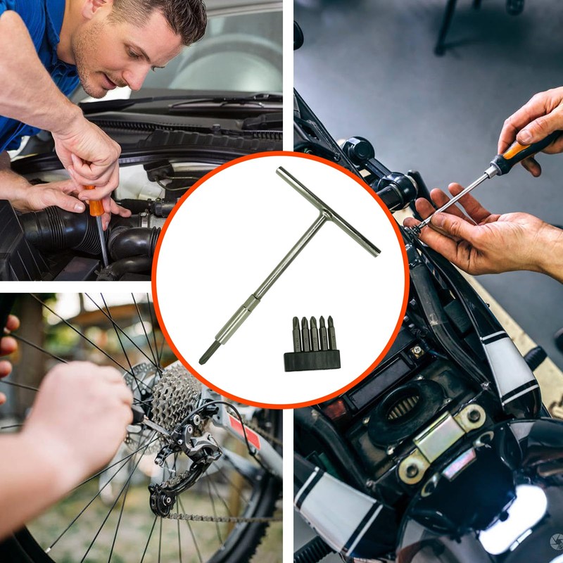 Yrsssa T-Handle Wrench & JIS Screwdriver Set - Includes 6