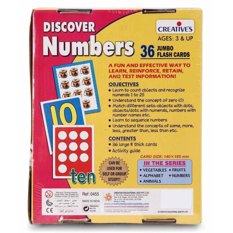 Creative Educational 0455 "Discover Numbers" Flash Card Game