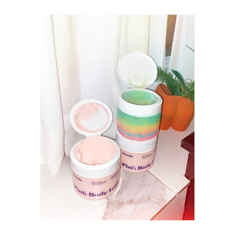 [Set of 2] Pink Body Lotion + Unicorn Scrub &