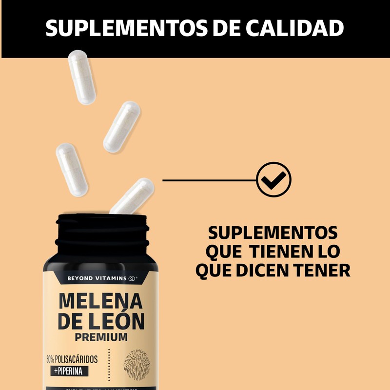 Beyond Vitamins | Hongo Melena de León | Extacto proveniente