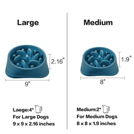 NOYAL Slow Feeder Dog Bowls Puzzle Anti-Gulping Interactive Bloat Durable Preventing Choking Healthy Dogs Bowl
