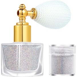 Amosfun Spray Multiuso Efecto Brillante de Purpurina Corporal Plateada para Maquillaje y Cuerpo Adecuado para Fiestas y Celebraciones