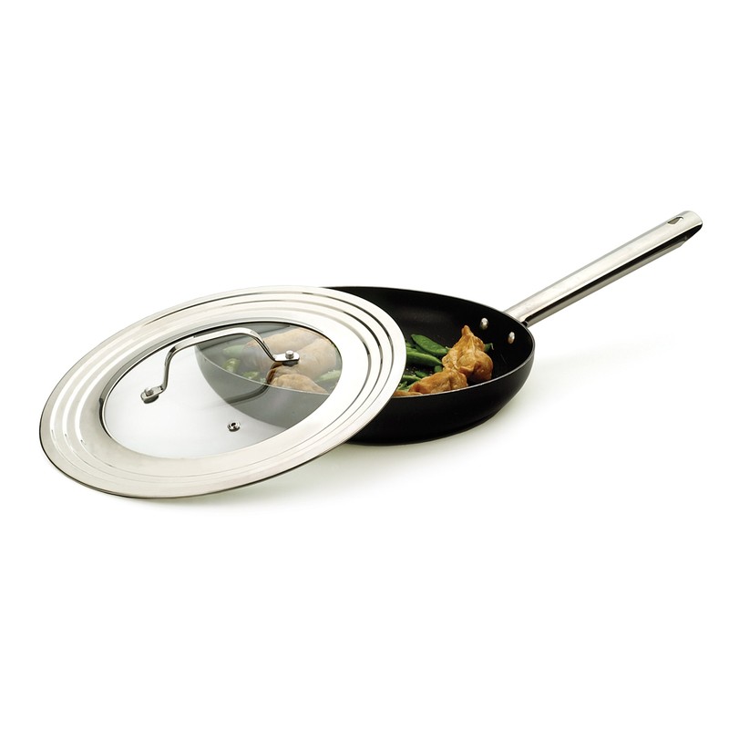 RSVP International Universal Lid Insert Steel & Secure Tempered Glass