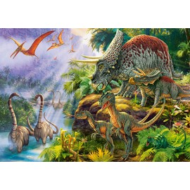 CASTORLAND 500 Piece Jigsaw Puzzle, Dinosaur Valley, Prehistoric Scenery, Dinosaur Puzzle, Prehistoric Animal, Adult Puzzles, Castorland B-53643