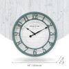 PresenTime & Co 10" Farmhouse Series Wall Clock, Shiplap Style,