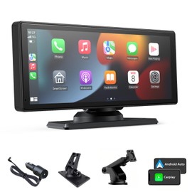 8.88-inch Portable Car Radio Stereo with Wireless Carplay Android Auto, HD Carplay Screen for Cars, Supports Bluetooth, GPS Navigation, Mirror Link, Voice Control, AUX, FM, Music/Video Playback