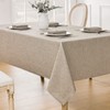 Veblandy Rectangle Tablecloth Linen Textured Waterproof & Stain Resistant Table