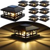 NIORSUN Solar Post Lights Outdoor, Fence Post Solar Lights Warm