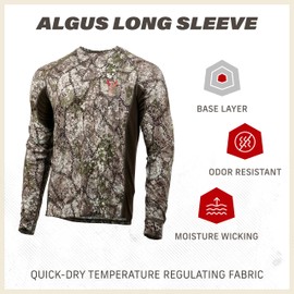 Badlands Algus Long Sleeve Crew with Cooltouch Technology, Approach OG, Large