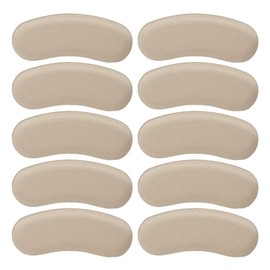 Nanooer Heel Grips Pads Liner for Loose Shoes,Leather High Heel Pads for Shoes Too Big,High Heel Inserts for Women Men Anti Slip Blister, High Heel Insoles,5 Pairs (Khaki, One Size)
