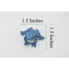 Unbranded Frog, Blue and Black Poison Dart Frog Realistic, Figure, Toy, 1 1/2" CH582 BB163