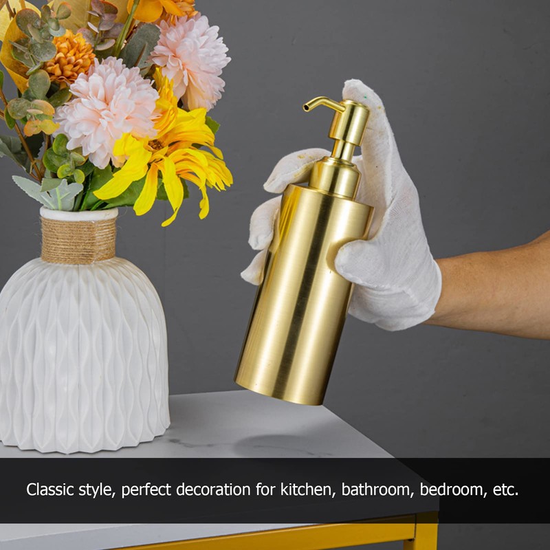 Stainless Steel Soap Dispenser, 7.68in Large Capacity Liquid Hand Soap