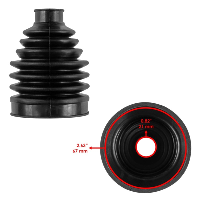 Caltric Front Outer & Inner CV Axle Boot For Honda