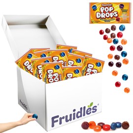 Fruidles Pop Drops With Chewy Fruidles Roll Center, Party Favor, 3.5 oz Box (12-Pack)