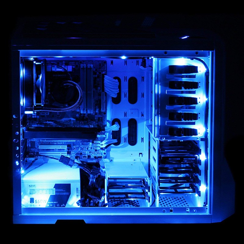 DS Blue LED Strip Computer Lighting, Magnet Lighting, Molex Connector,