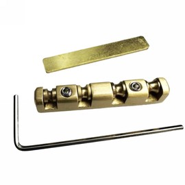 KAYNES 4 String Bass Roller Guitar Nut, Height Adjustable Brass Roller Nut Split Regulation Replacement Parts for Electric Bass 38 * 6MM
