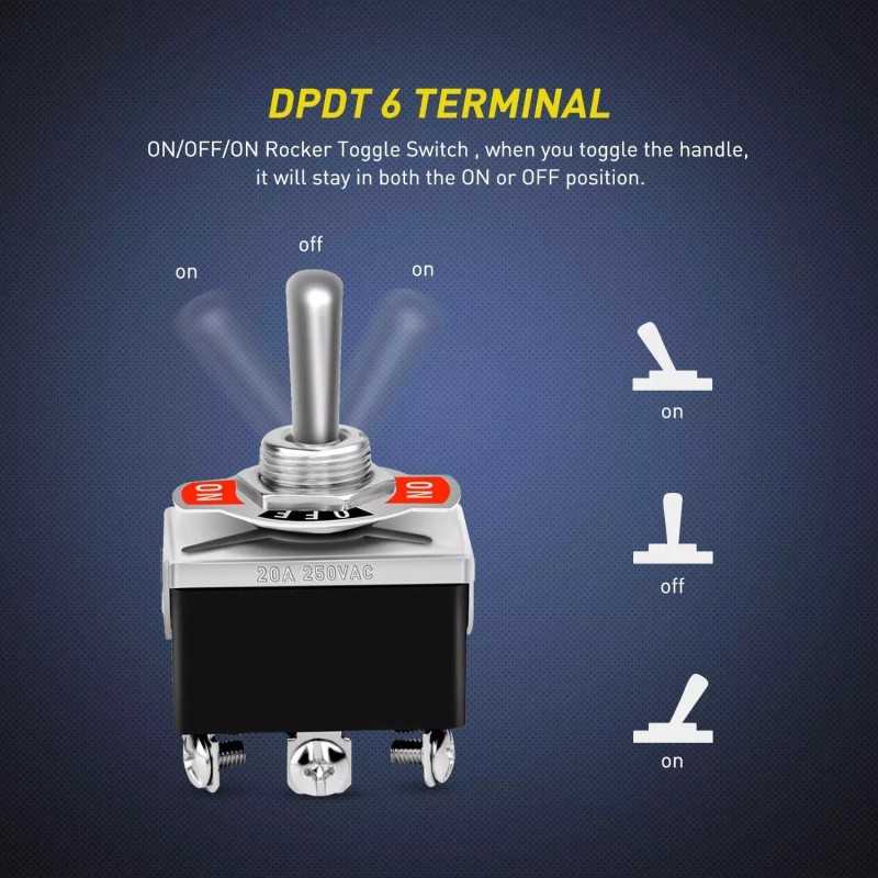 Nilight ON-Off Switch Panel 4 PIN DPST Toggle Switch Panel