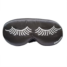 Antifaz para Dormir con Diseño de Pestañas, Protector de Extensiones de Pestañas, Negro, Material Suave