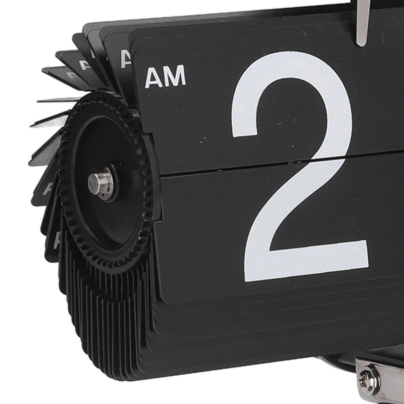 Flip Clock Quartz Movement High Accuracy Retro Style Stainless Steel