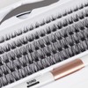 SISILILY Eyelash Extensions, 120 Clusters, Lash Extension Set, DIY Eyelash