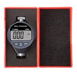 Uharbour Hardness Tester, Durometer Shore Type A 0-100HA, Digital Durometer 0.1HA Resolution, with Large LCD Display for Rubber, Plastic, Tire, Leather, Wax