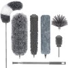 DELUX Microfiber Feather Duster,7 PCS Reusable Bendable Washable Cobweb Duster
