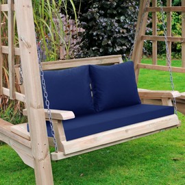 Summsun Outdoor Loveseat Cushions for Patio Furniture, Waterproof Weather & Fade Resistant Seat and Backrest Cushion Set with Removable Cover, 46 x 26 Inch, Navy