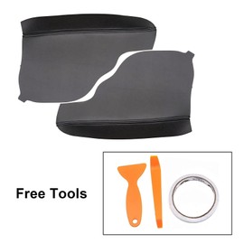 FZJDSD 2pcs Black Auto Door Panel Armrest Cover Replacement Compatible with Honda Odyssey 2011 2012 2013 2014 2015 2016 2017 Microfiber Leather Car Door Armrest Replacement Anti-Scratch