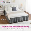 RIMELA Grey Bed Valance Sheet King Elasticized Bed Skirt Easy