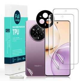 Ibywind 2 Protector Pantalla compatible con Realme 14 Pro 5G 6.77"+1 Protector Cámara+1 Protector Trasera Fibra Carbono,Protector Hidrogel TPU