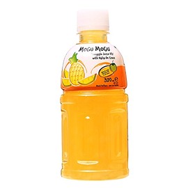 Mogu Mogu Juice with Nata De Coco, Pineapple, 10.8oz (Pack of 6)