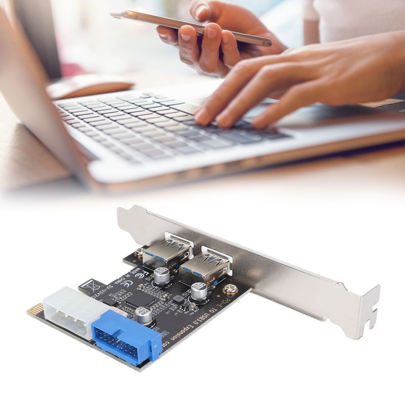 USB3.0 Expansion Card 2 Port 19 Pin 4P PCIE to