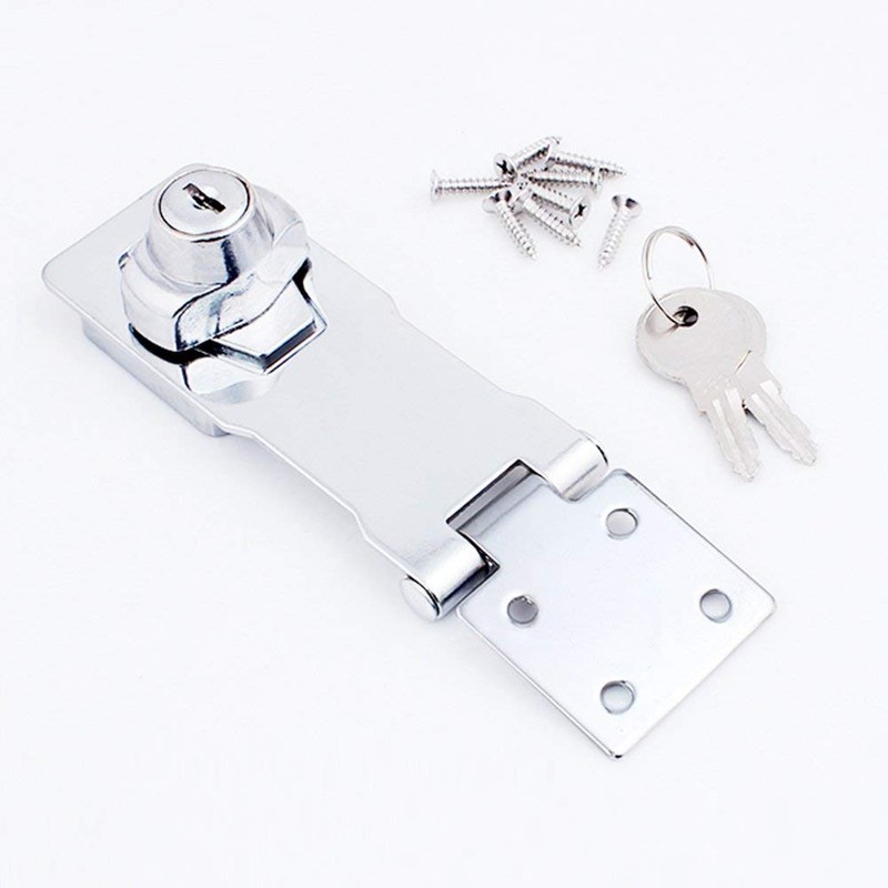Keyed Hasp Locks Twist Knob Keyed Locking Hasp,Chrome Plated Hasp