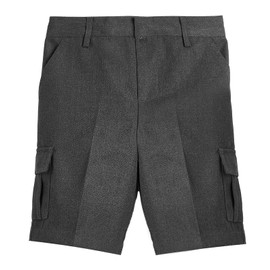 INSAFIANS Boys Half Elasticated School Shorts | Kids Cargo Summer Shorts Black Grey (as8, Age, 9_Years, 10_Years, Regular, Grey)