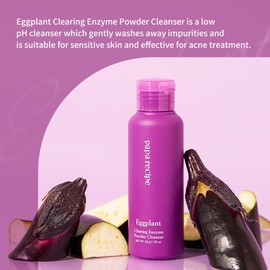 Papa Recipe Eggplant Clearing Enzyme Powder Cleanser - Soft Exfoliating Facial Wash for Dry Skin (50g, 1.72oz) - Korean Skincare for Radiant, Smooth Complexion