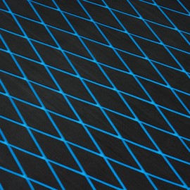 DYRABREST Boat Flooring EVA Foam Boat Decking Thickened Non-Slip Self-Adhesive Flooring for Yacht Kayak Motorboat Fishing Boat, 94.48'' x 35.43'' (Black+Blue)