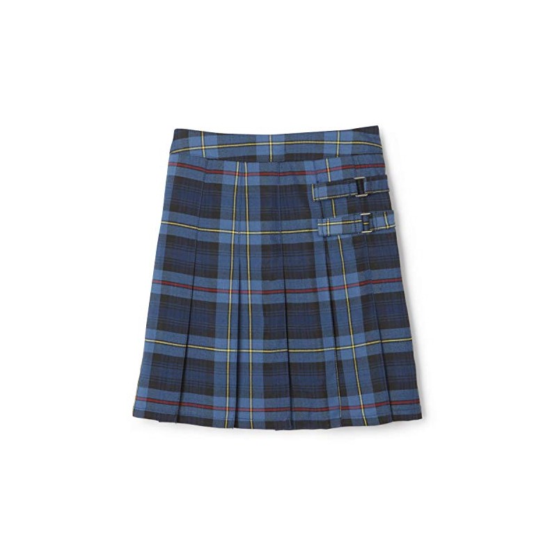 French Toast Little Girls' Plaid Pleated Scooter, Blue/Red Plaid, 4