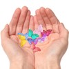 50pcs Transparent Butterfly Shaped Beads, Mixed Color Glass Butterfly Beads,