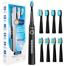SEAGO SG958 Manufacturer 5 Modes Deep Clean Oral Care Smart 40000 VPM Rechargeable 4 Hours Fast Charge Sonic Electric Toothbrushcolor: Black, packaging types: Box (color)