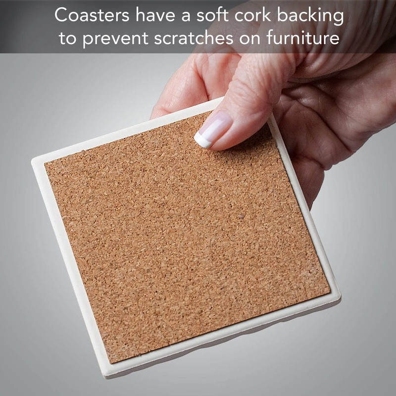 Thirstystone South Carolina 4 Pack Tumbled Tile Stone Coasters with