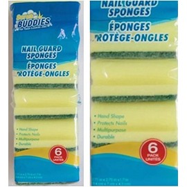 12 Durable Nail Guard Sponge Scrubbers Great for Dishes, Sinks, & Counter Tops Sponge (2)