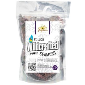 Sunflower Wellness Purple Sea Moss Wildcrafted from St. Lucia | 100% Natural & Raw | Rare Purple Seamoss - 4oz