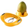 GSD Mango Slicer With Stand, Silver/Yellow