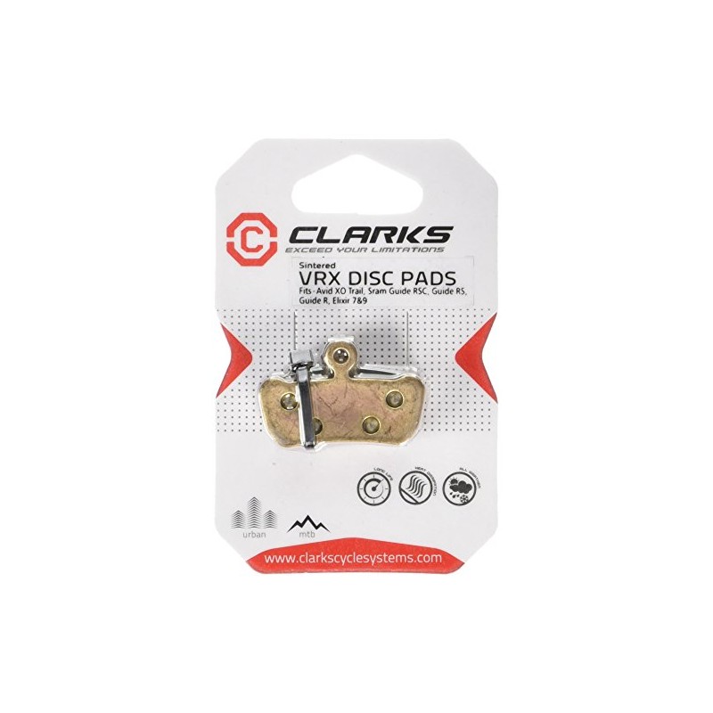 Clarks Sintered Disc Brake Pads W/Carbon for Avid Xo Trail